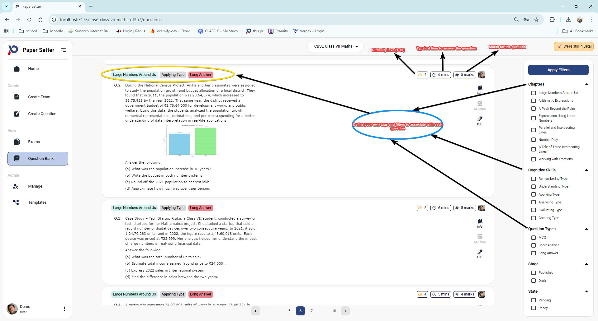 Papersetter platform interface